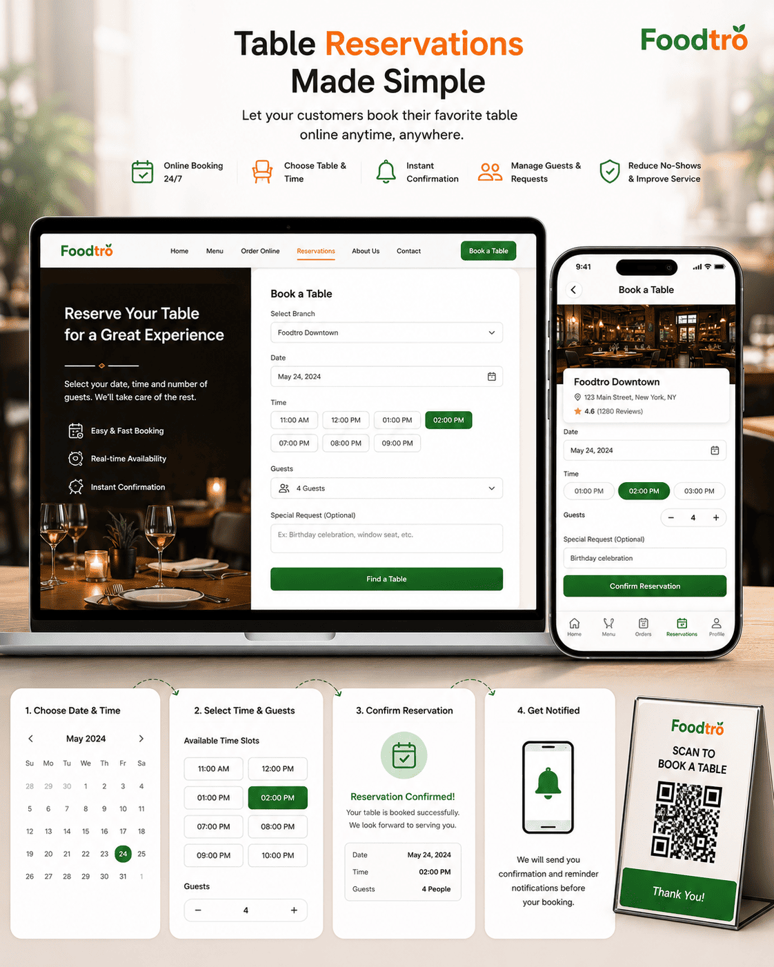 restaurant table booking system